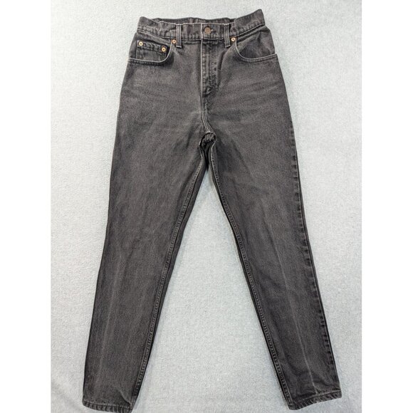 Vintage Levi's 551 Jeans Womens 4 Black Relaxed Fit Tapered Leg Made USA 90s - Picture 1 of 15